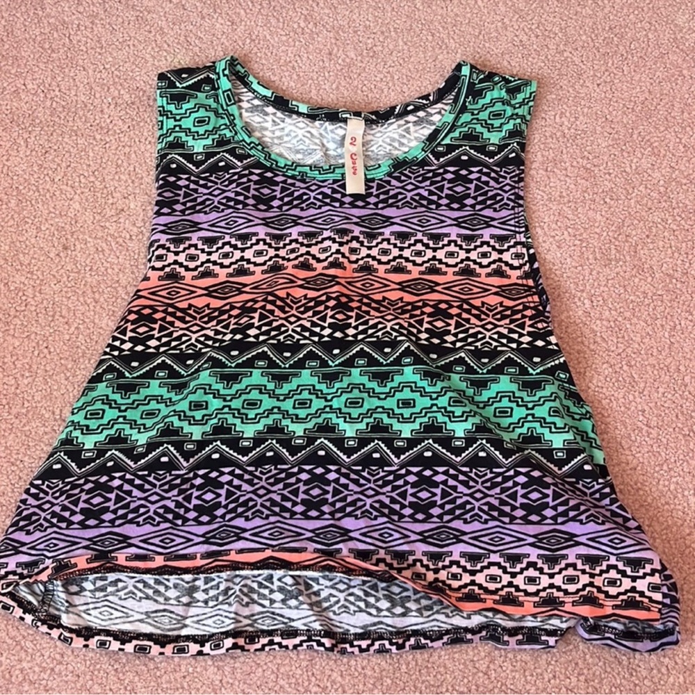 Colorful Crop Tank Size Large